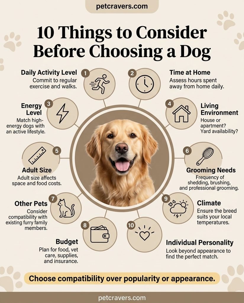 Things to consider before choosing a dog