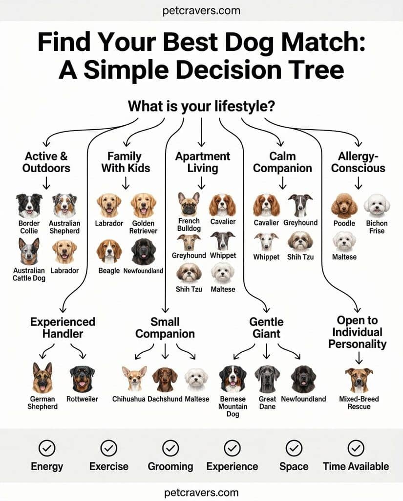 Find your best dog match: A simple decision tree