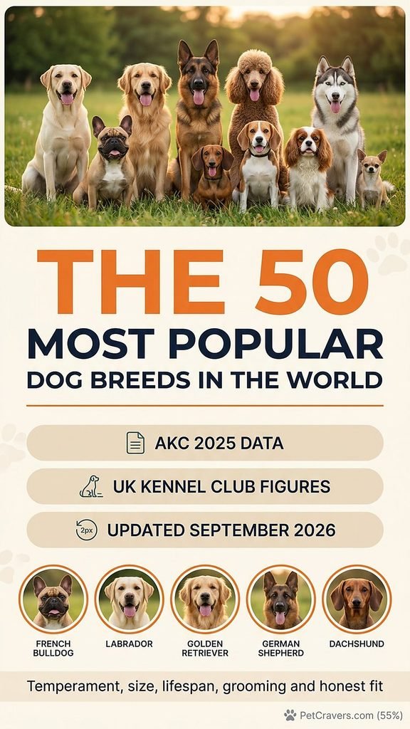 50 Most popular dog breeds in the world