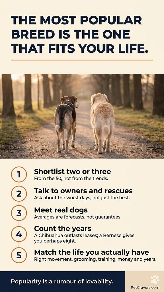 Most popular dog breeds in the world - Final word - The most popular breed is the one that fits your life.